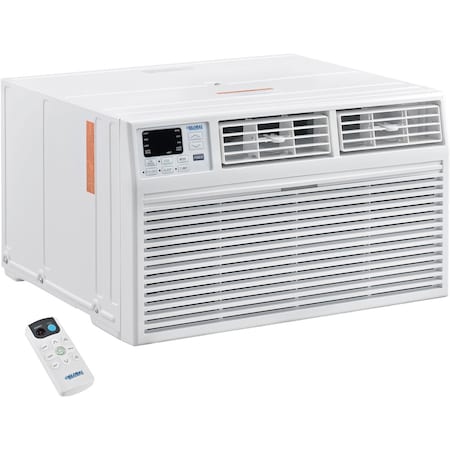 Global Industrial 14,000 BTU Through The Wall Air Conditioner, Cool with Heat, 208/230V 292861
